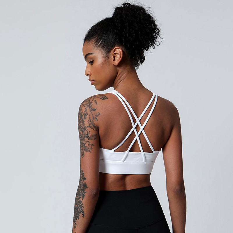 Bra du soutien-gorge sportif croisé