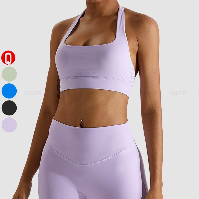 Soutien-gorge de yoga de sport à col licou