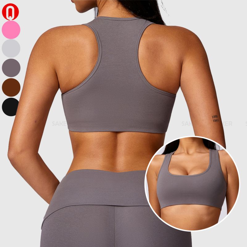 Soutien-gorge de sport de yoga à encolure dégagée