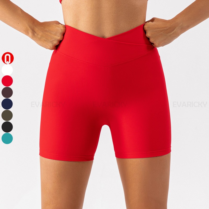 Short de yoga croisé sur le devant en V